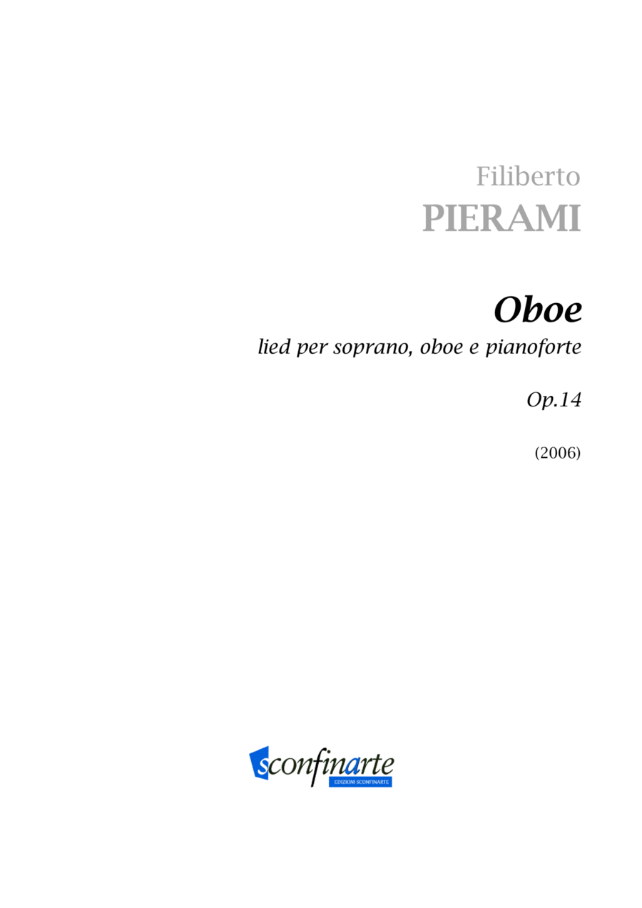 Filiberto PIERAMI: OBOE LIED (op.14) (ES 139) - Score Only Oboe scores gallery preview page 1