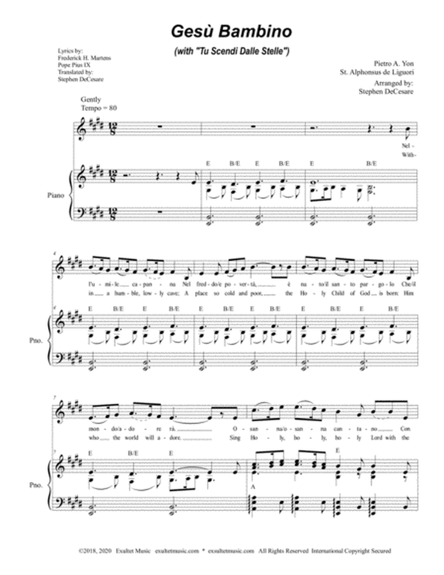 Gesu Bambino (with "Tu Scendi Dalle Stelle") (for Unison Choir) image number null