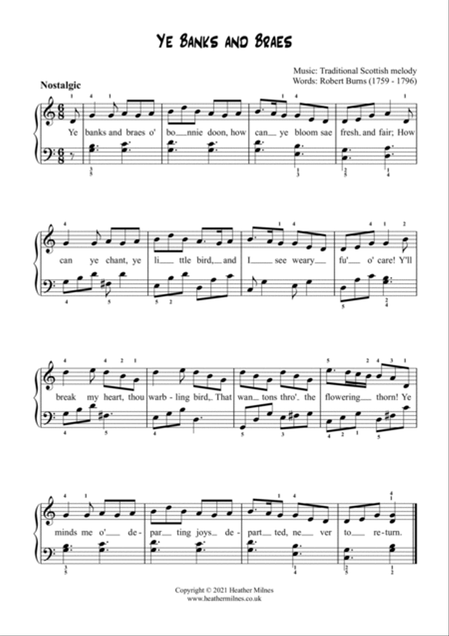 Three Scottish Folk Songs Piano Method scores gallery preview page 2