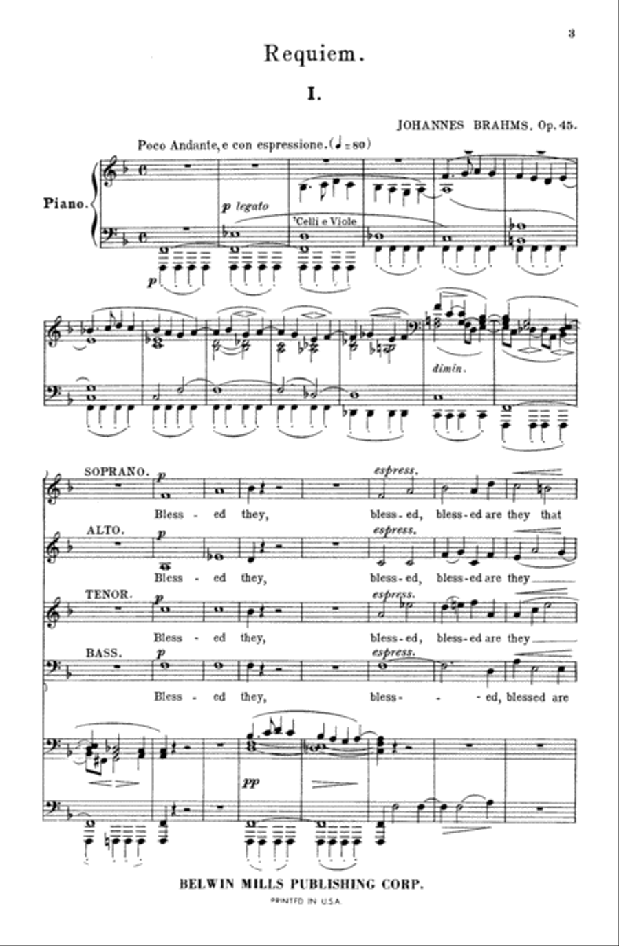 A German Requiem, Op. 45 4-Part scores gallery preview page 4