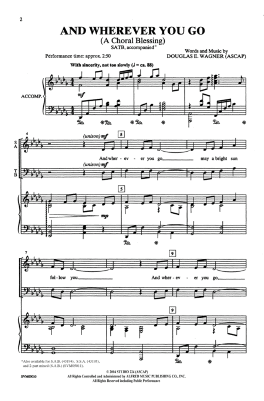 And Wherever You Go Choir scores gallery preview page 1