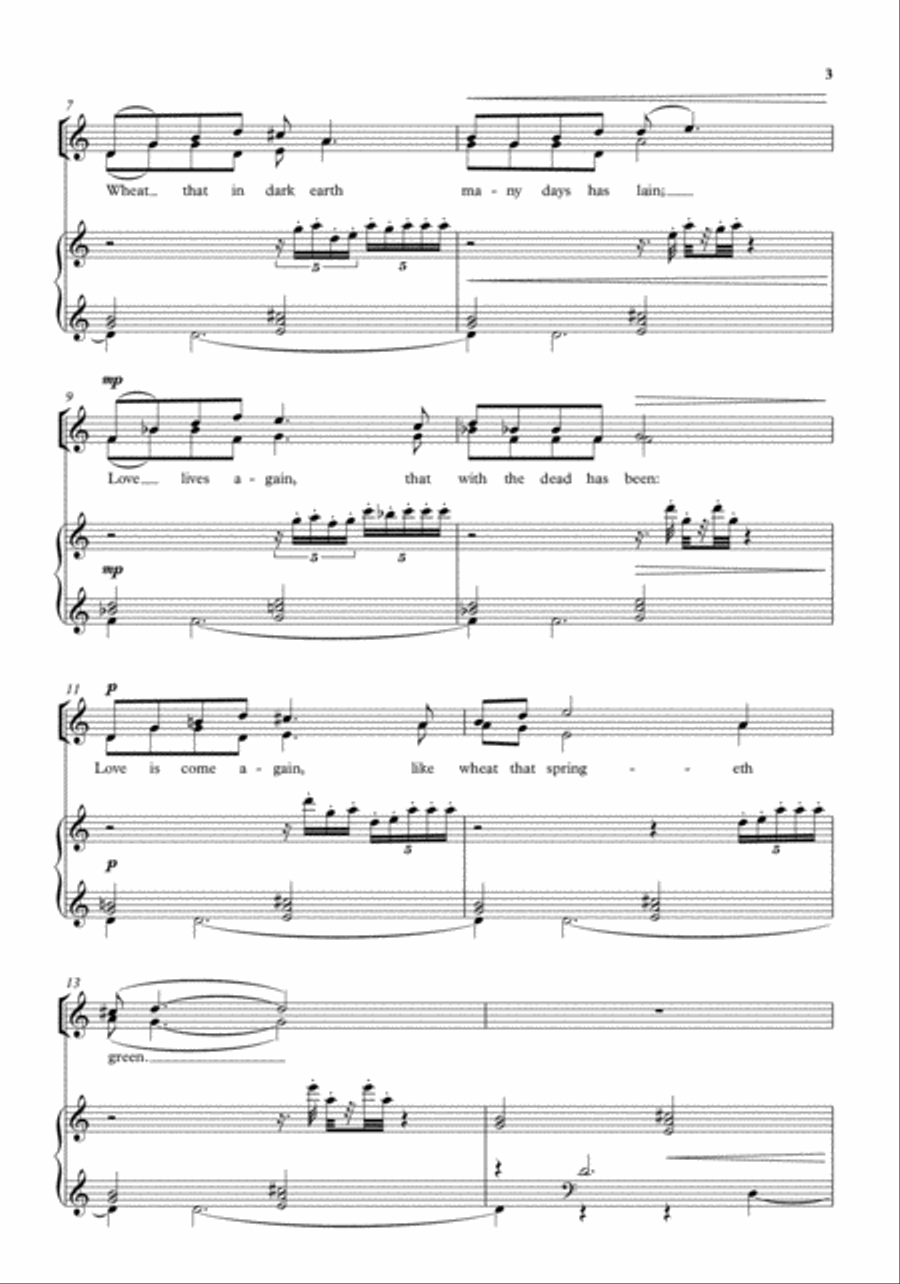Now the green blade riseth 4-Part scores gallery preview page 3