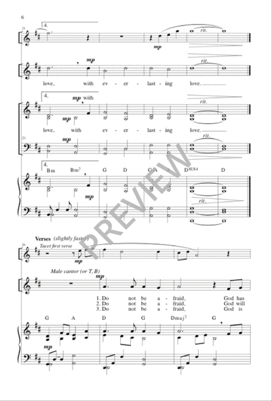 Nothing Is Impossible with God 4-Part scores gallery preview page 6