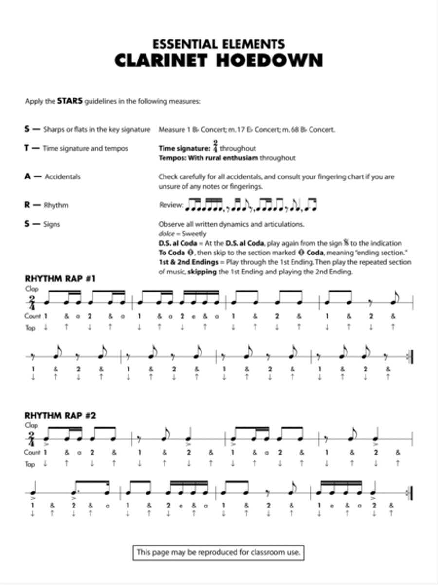 Clarinet Hoedown - Conductor Score (Full Score) Concert Band scores gallery preview page 2