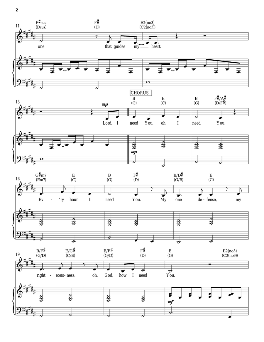 Lord, I Need You Guitar scores gallery preview page 2