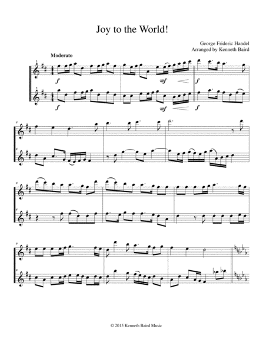 Five More Christmas Duets for Flutes Flute Duet scores gallery preview page 3