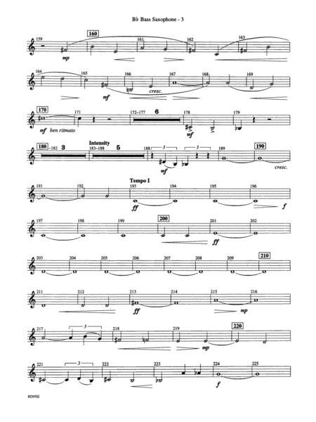 Symphony No. 3 for Band: B-flat Bass Saxophone