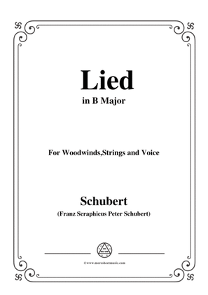 Book cover for Schubert-Lied,in B Major,for For Woodwinds,Strings and Voice