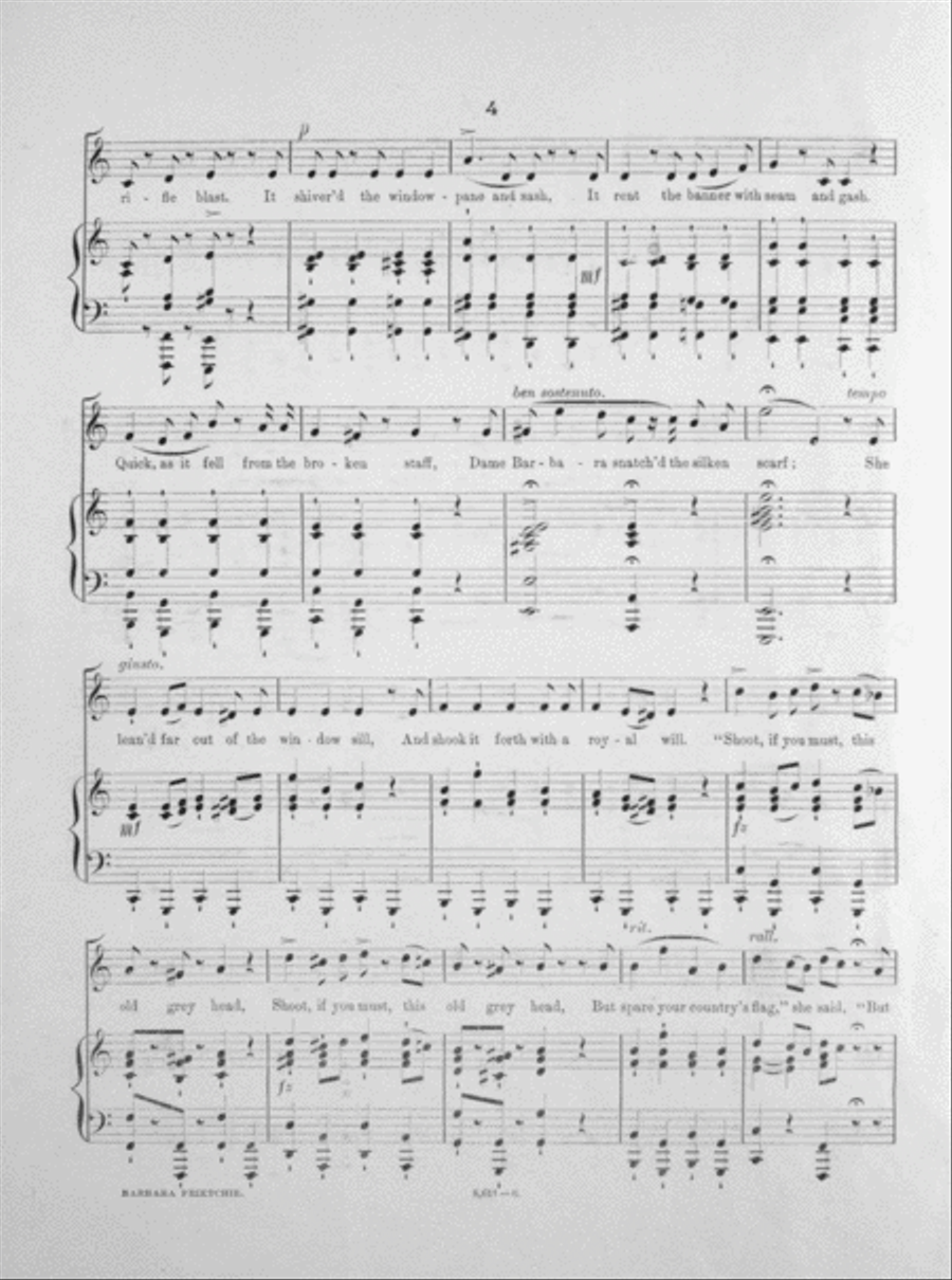 Barbara Frietchie Voice scores gallery preview page 4