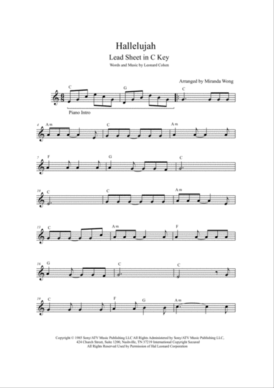 Hallelujah Hallelujah Piano Trio scores gallery preview page 5
