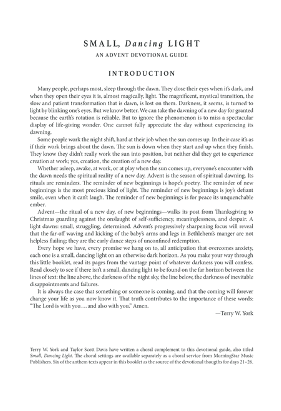Small, Dancing Light: A Choral Service for Advent (Downloadable Devotional Guide) Choir scores gallery preview page 3