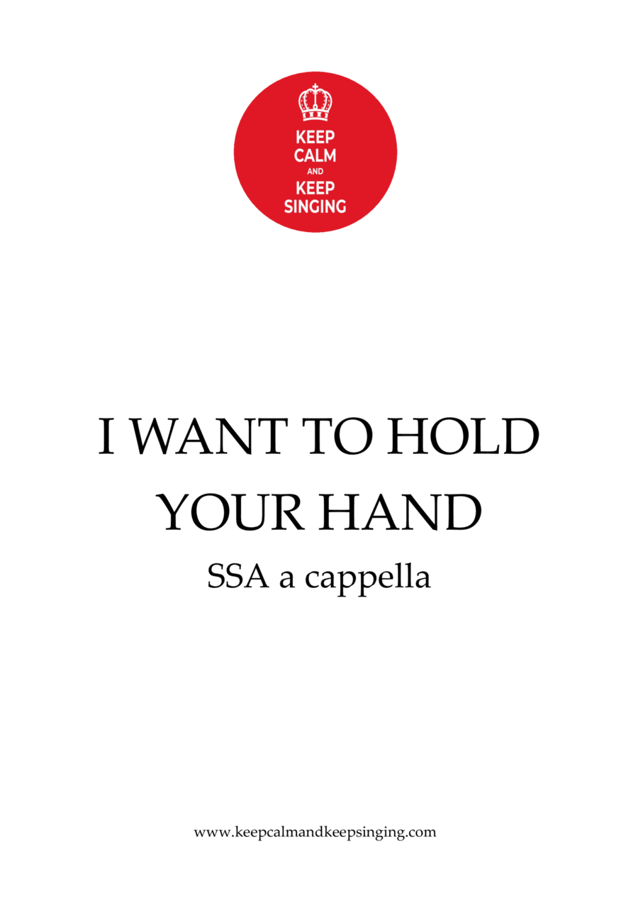 I Want To Hold Your Hand SSA scores gallery preview page 1