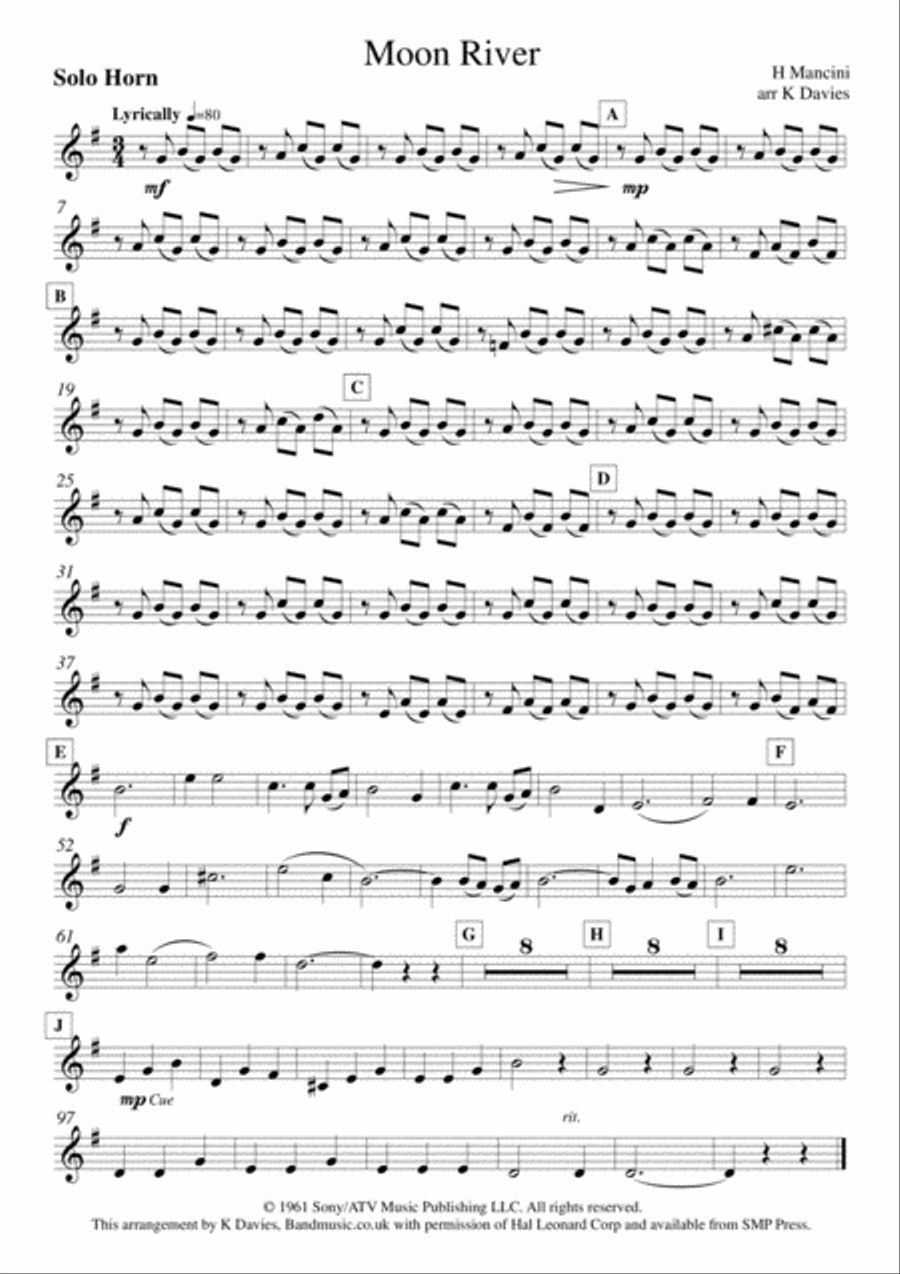 Moon River Small Ensemble scores gallery preview page 5