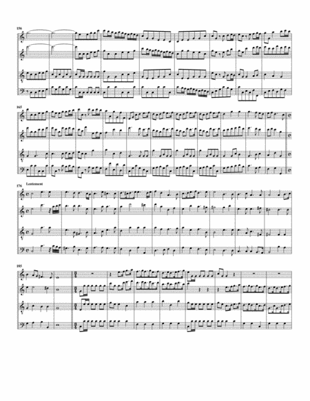 Overture to Music for the Royal fireworks (arrangement for 4 recorders)