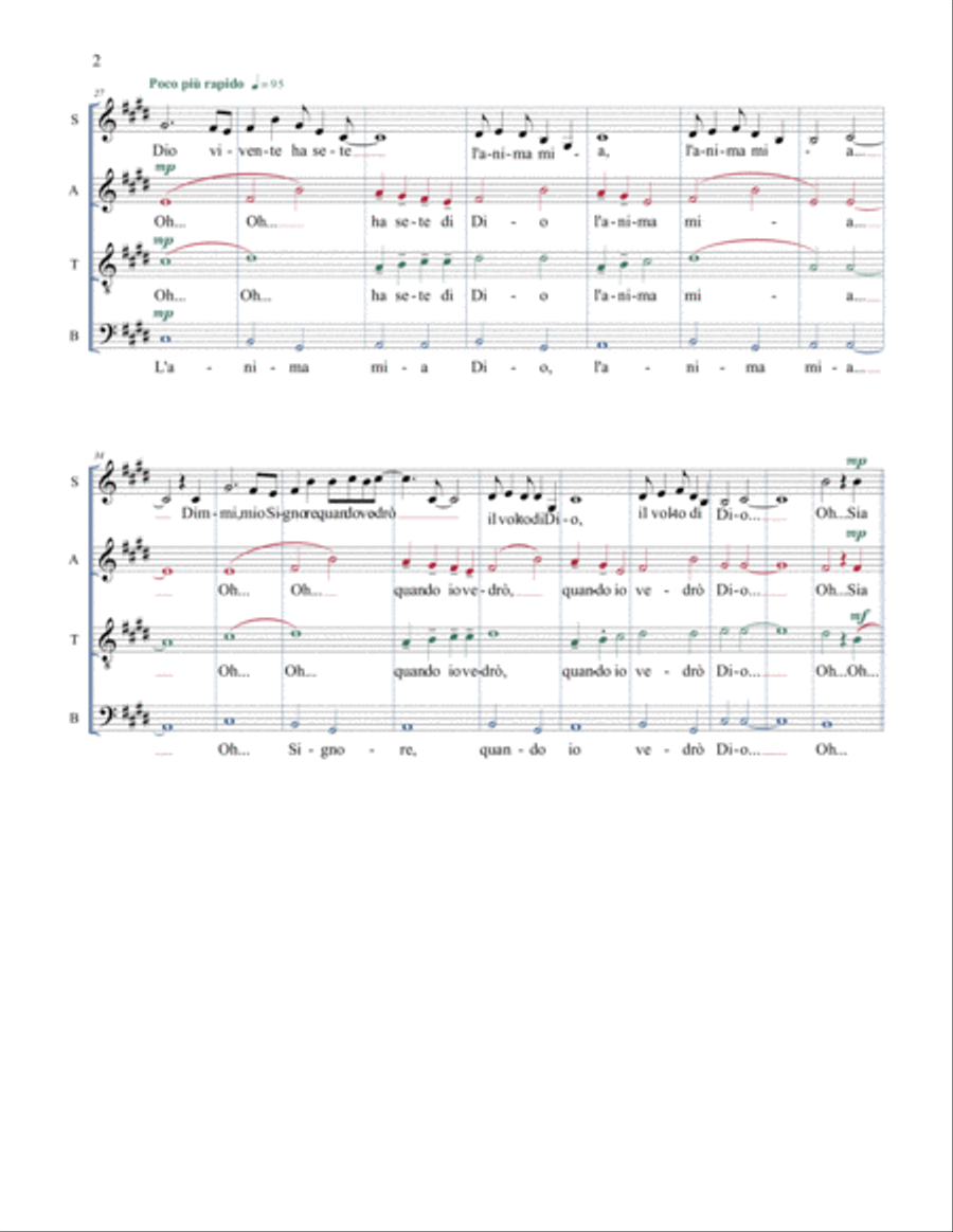 Come una Cerva (Sicut Cervus) 4-Part scores gallery preview page 2