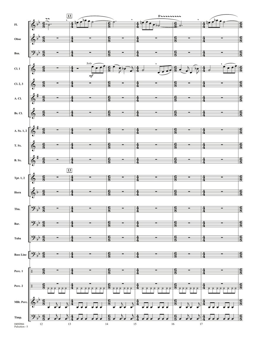 Pulsation - Full Score Concert Band scores gallery preview page 5