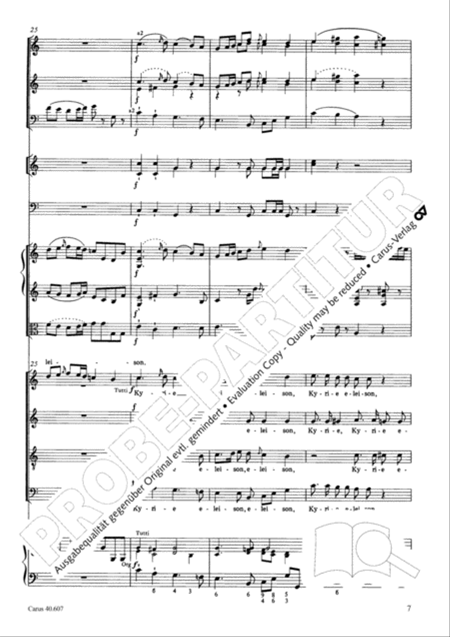 Mass in time of war (Missa in tempore belli) 4-Part scores gallery preview page 18