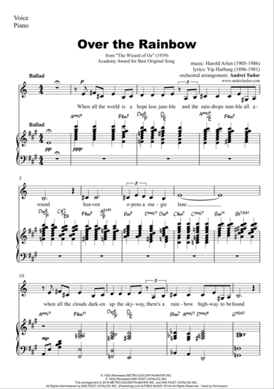 Over The Rainbow Over The Rainbow Voice scores gallery preview page 2