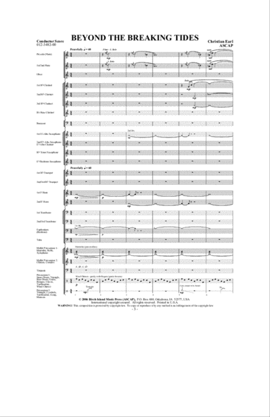 Beyond the Breaking Tides Concert Band scores gallery preview page 2