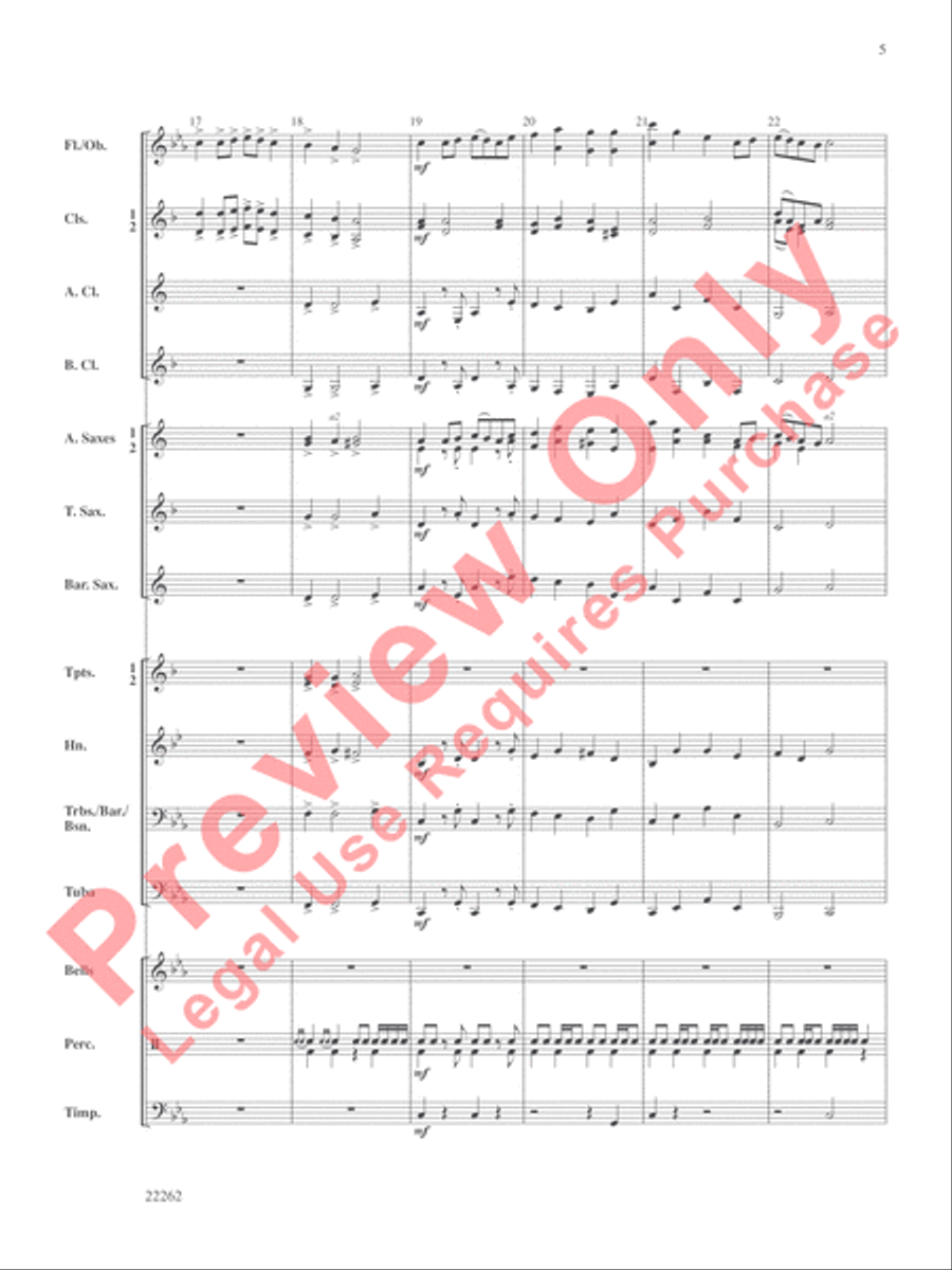 The Sorcerer's Procession Concert Band scores gallery preview page 6