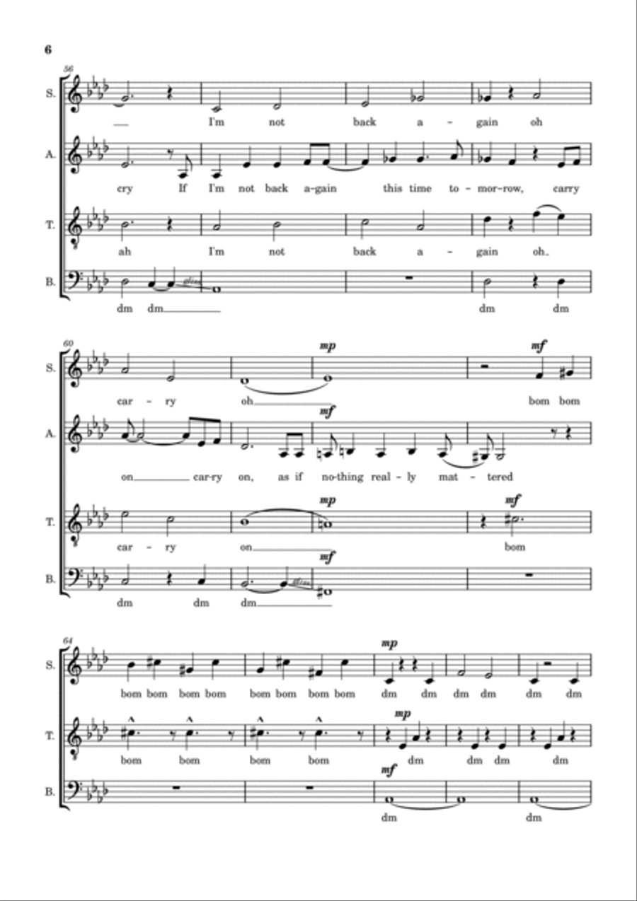 Bohemian Rhapsody 4-Part scores gallery preview page 6