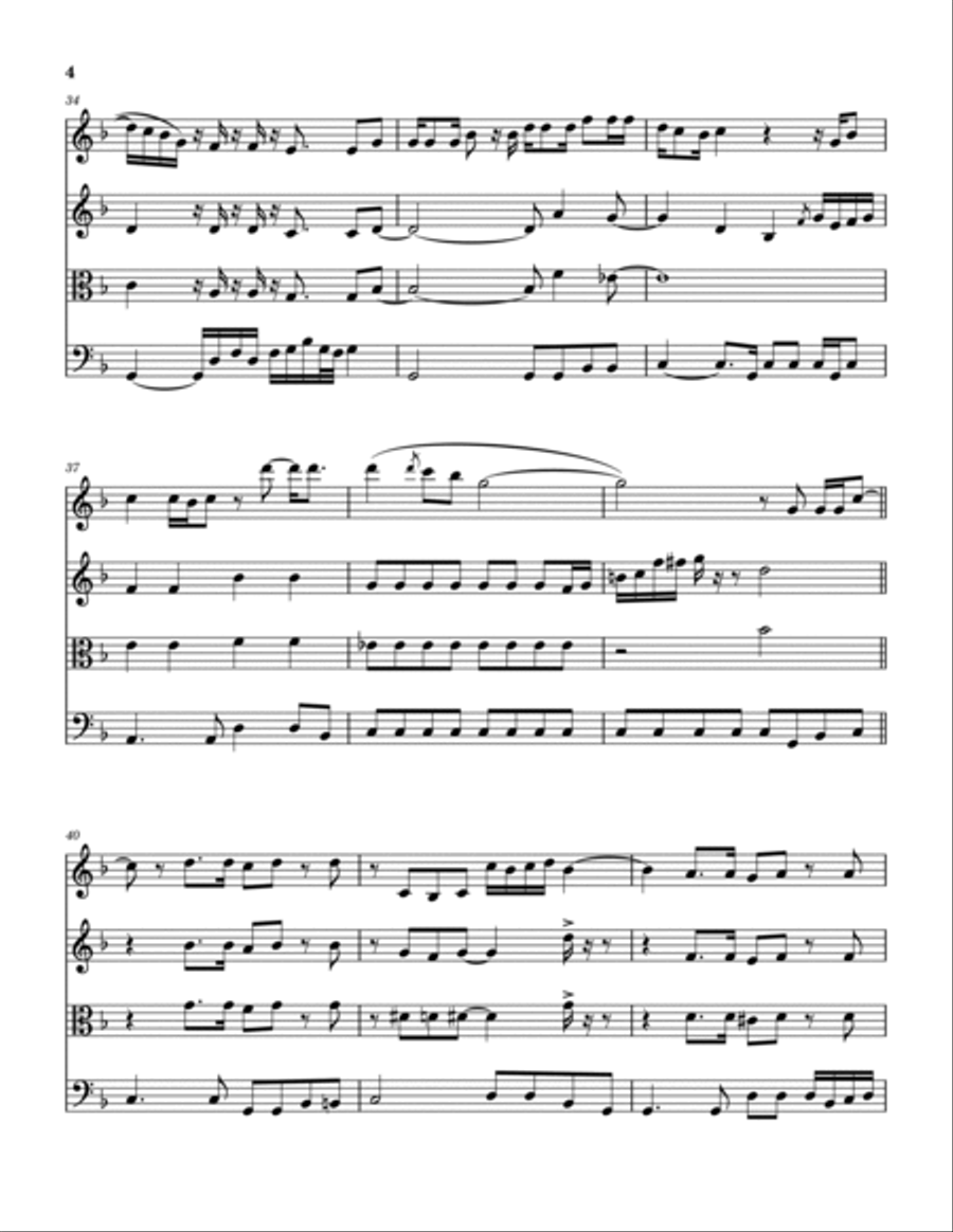 People Gotta Move String Quartet scores gallery preview page 5