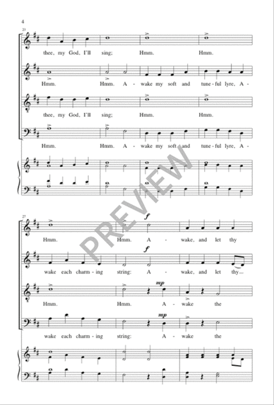 Three Hymn Arrangements from Sacred Harp 4-Part scores gallery preview page 4