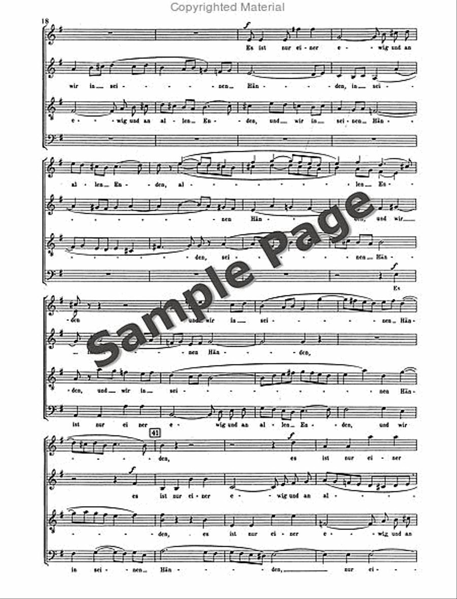 Vom Wesen Und Vergehen Op. 45 4-Part scores gallery preview page 19
