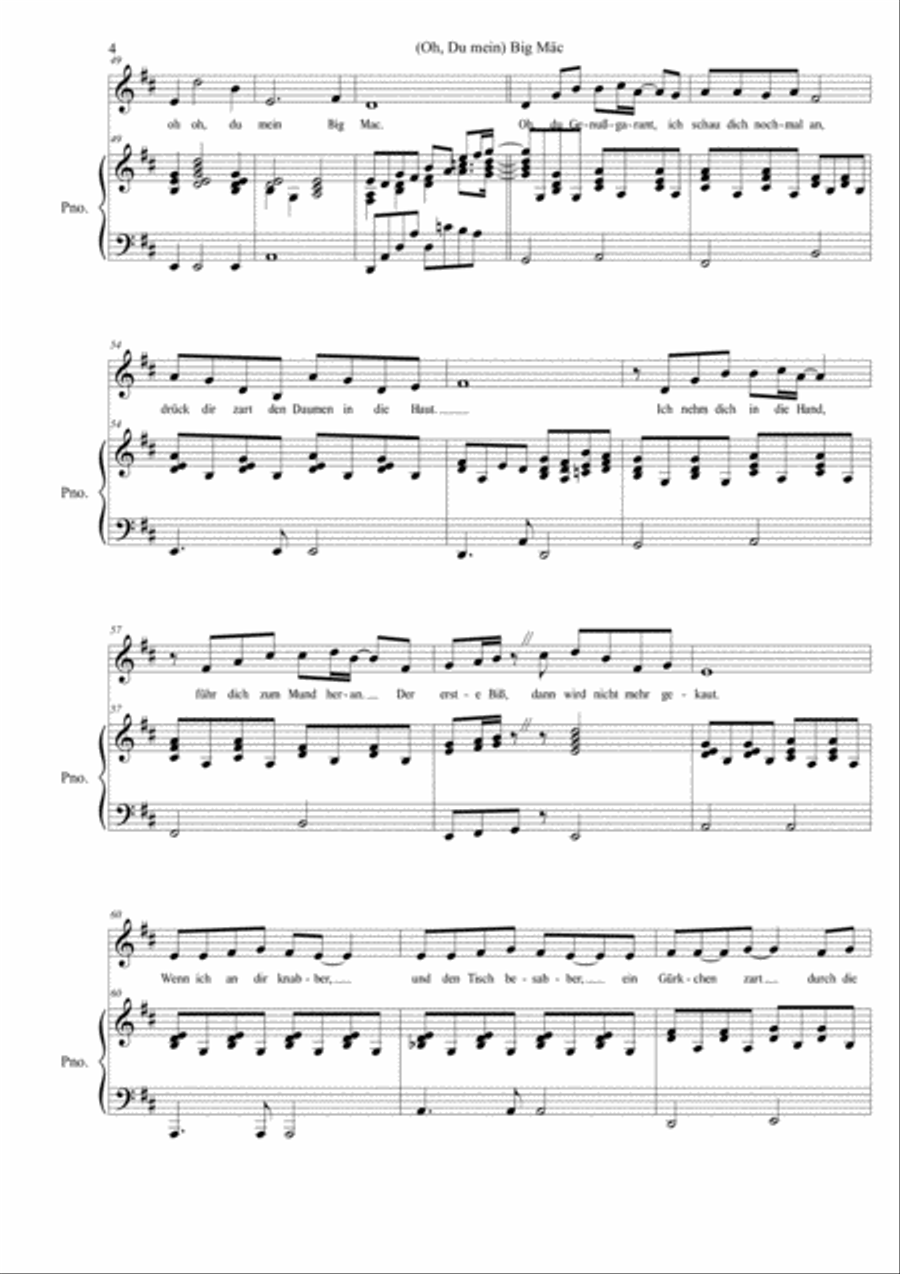 Big Mac (Eine Liebeserklärung) Voice scores gallery preview page 4