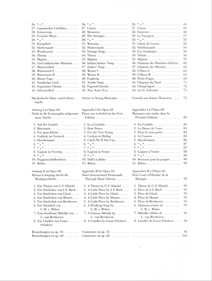 Album for the Young Op. 68 and Scenes from Childhood Op. 15 Piano Solo scores gallery preview page 3