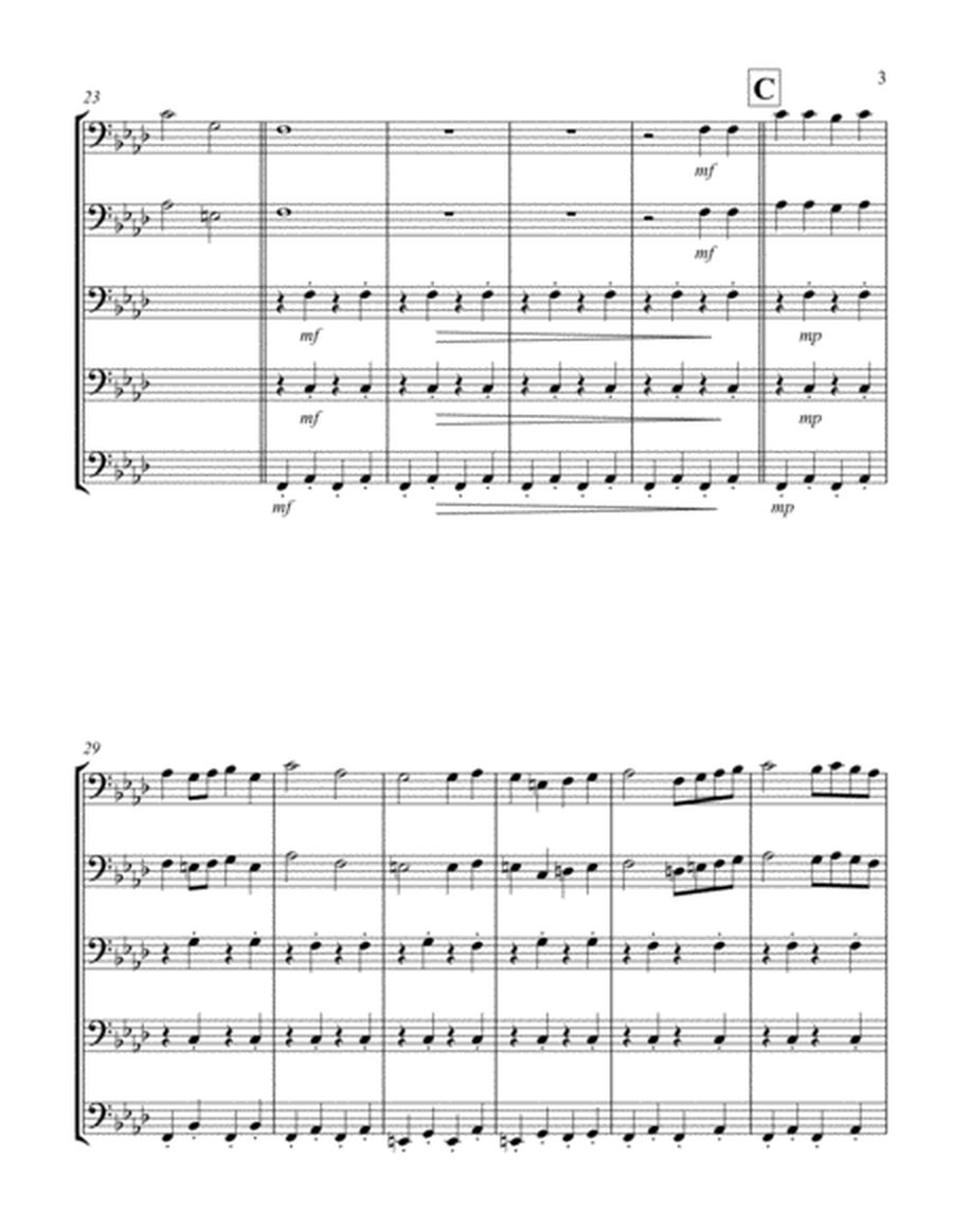 Burgundian Air/March of the Three Kings (F min) (Violoncello Quintet)