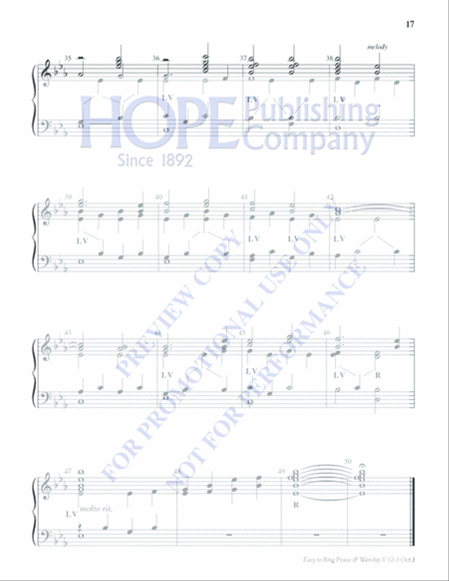 Easy to Ring Praise and Worship 3-Octaves scores gallery preview page 17