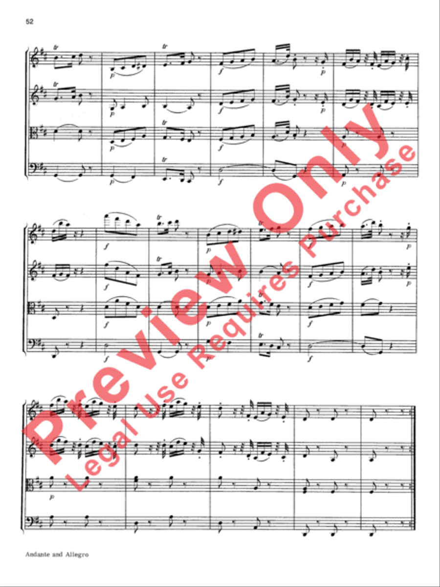 Mozart String Quartets String Quartet scores gallery preview page 53
