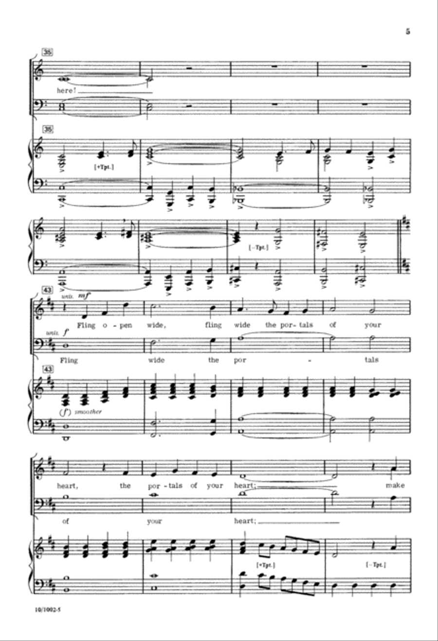 Lift Up Your Heads, Ye Mighty Gates 4-Part scores gallery preview page 5