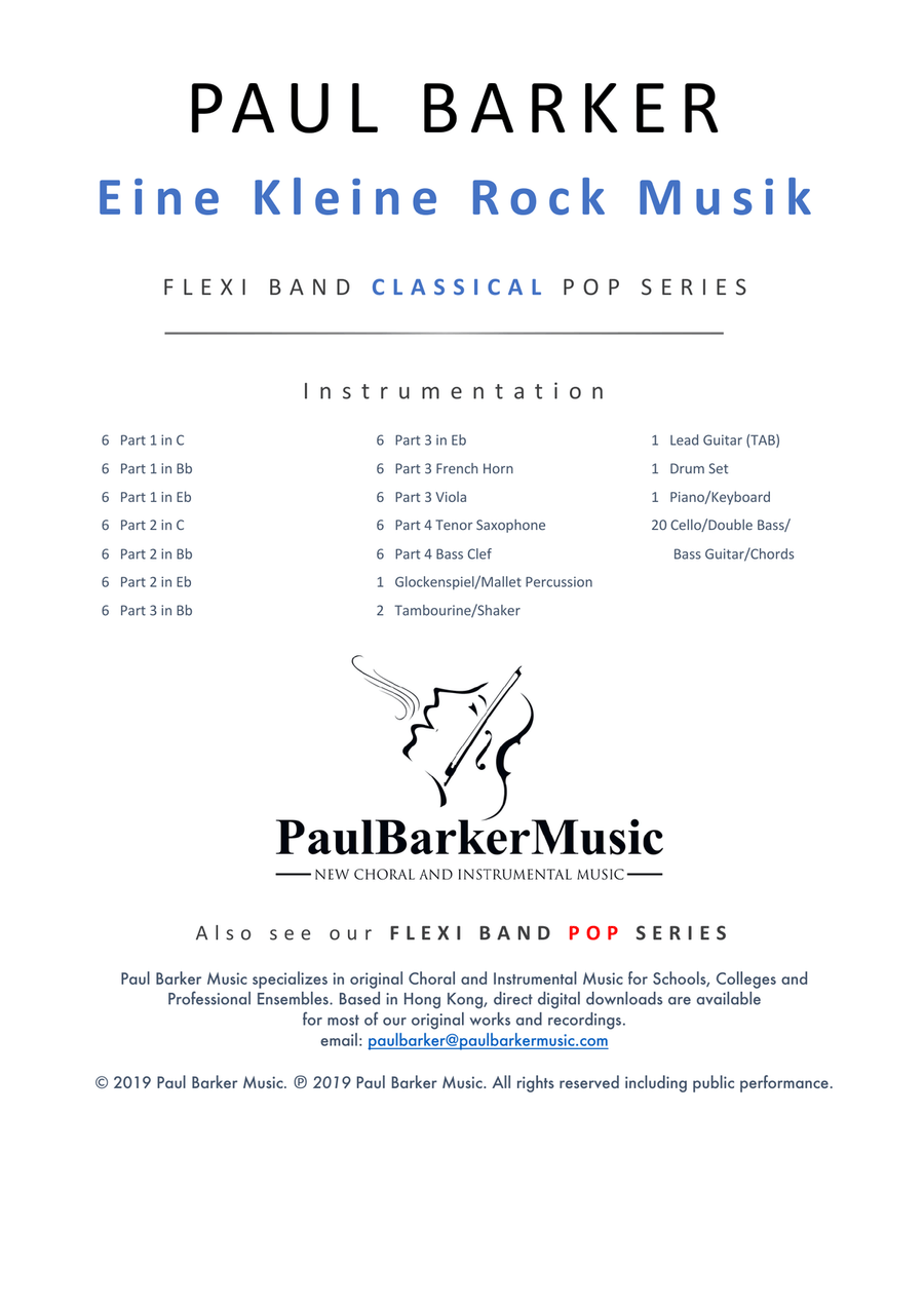 Eine Kleine Rock-Musik (Flexible Instrumentation) Concert Band scores gallery preview page 2
