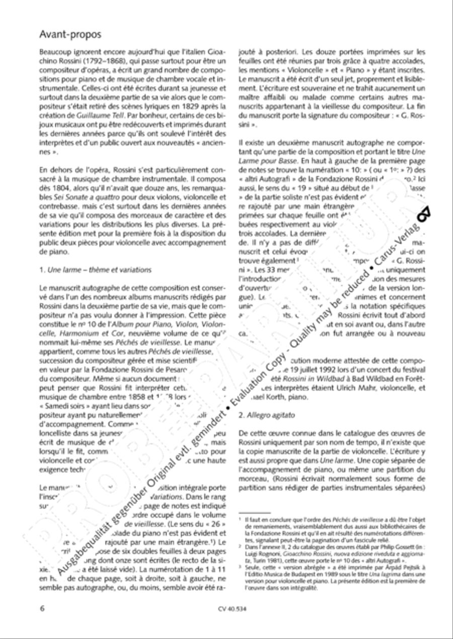 Rossini: Un larme; Allegro agitato Score scores gallery preview page 7