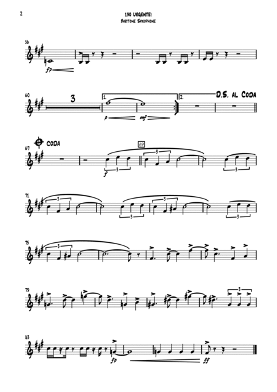 190, URGENTE! 190, URGENTE! Jazz Ensemble scores gallery preview page 6