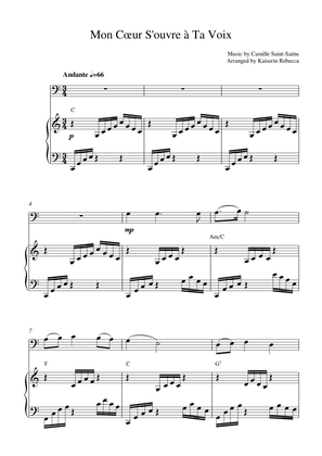 Mon Cœur S'ouvre à Ta Voix (for bassoon solo and piano accompaniment)