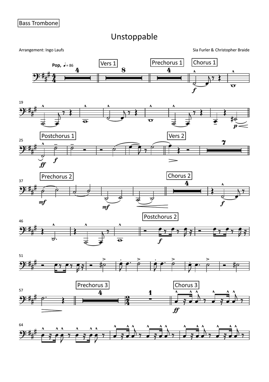 Unstoppable Full Orchestra scores gallery preview page 1