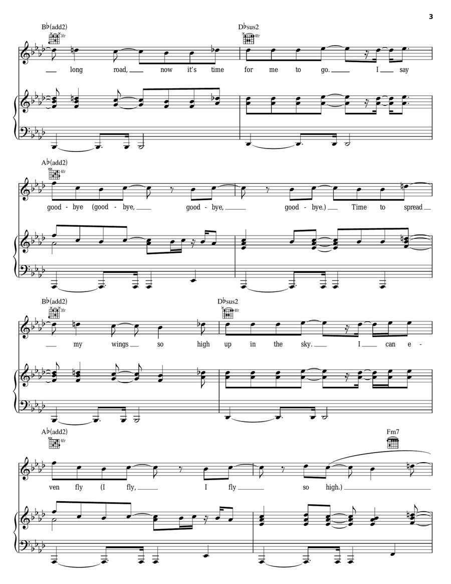 The Train Piano, Vocal, Guitar scores gallery preview page 3