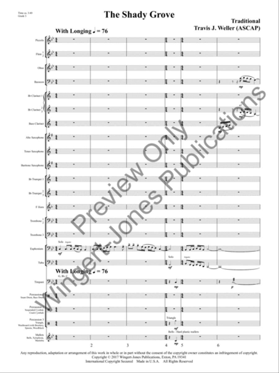 The Shady Grove The Shady Grove Concert Band scores gallery preview page 4