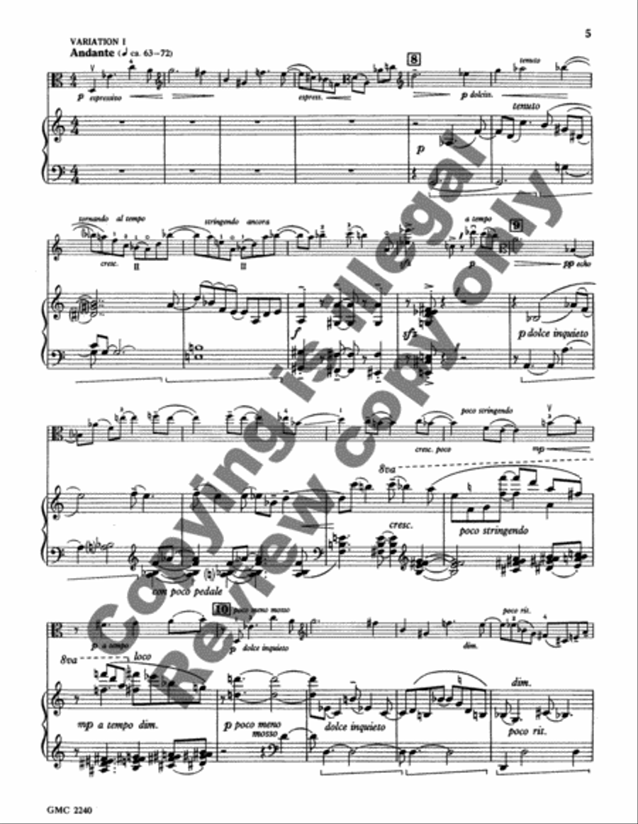 Fantastic Variations on a Theme from Tristan Viola scores gallery preview page 7