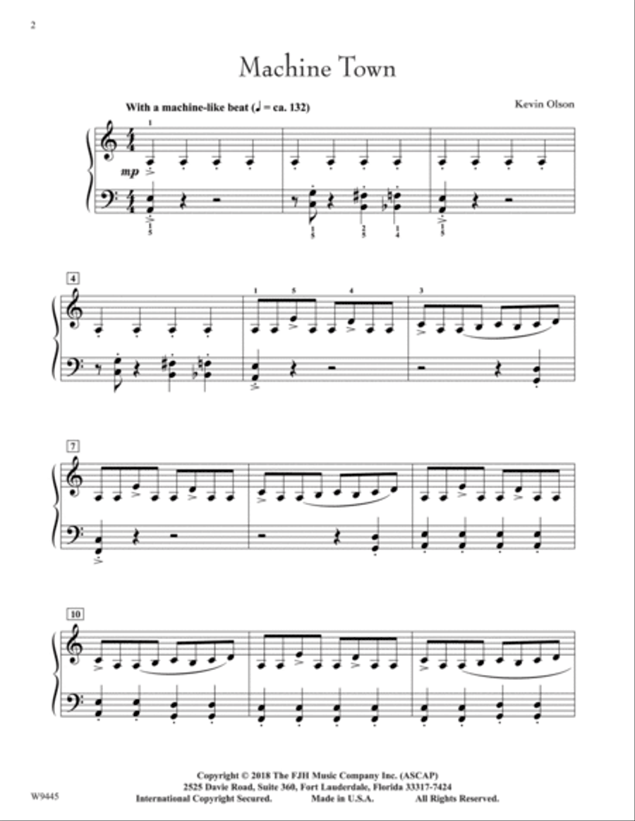 Machine Town Piano Solo scores gallery preview page 2