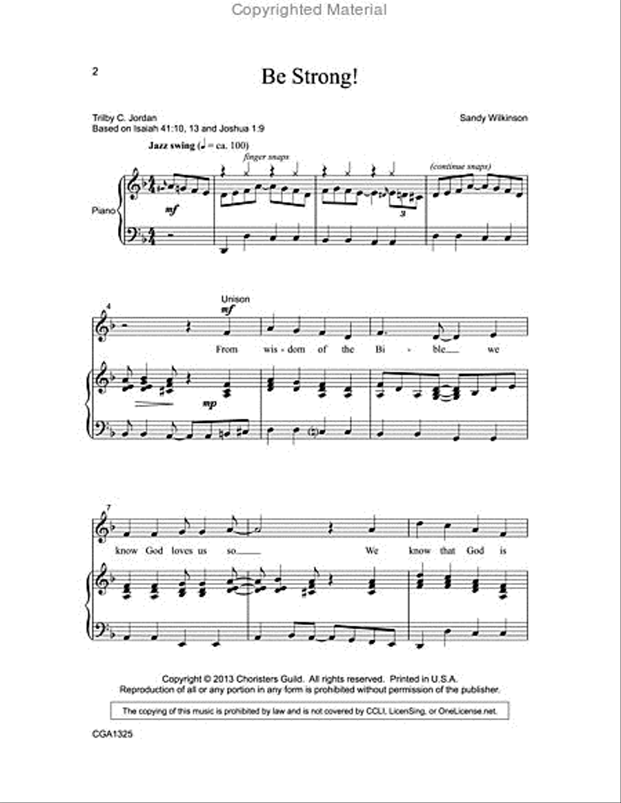 Be Strong! 2-Part scores gallery preview page 2