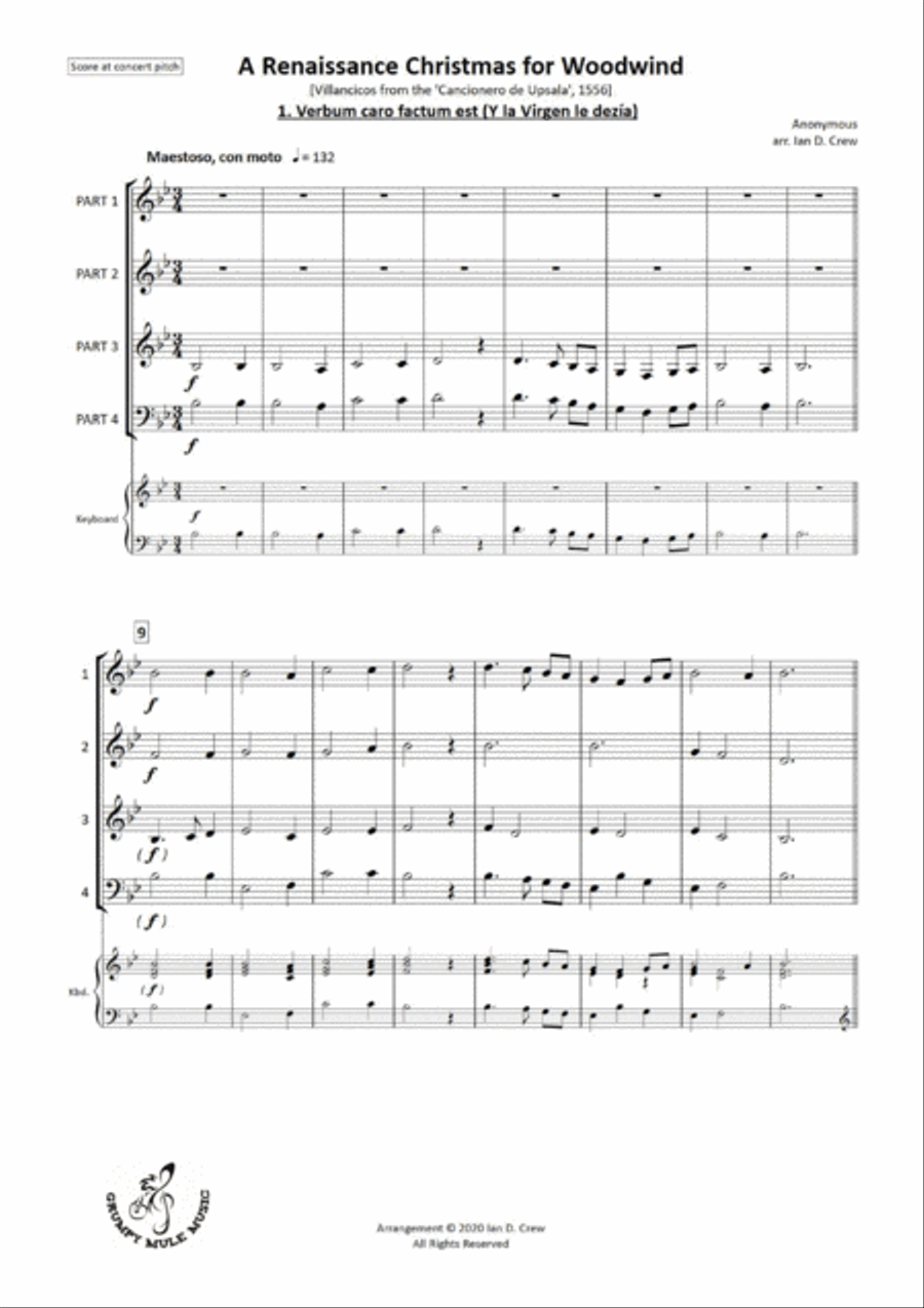 A Renaissance Christmas for Woodwind Woodwind Quintet scores gallery preview page 3