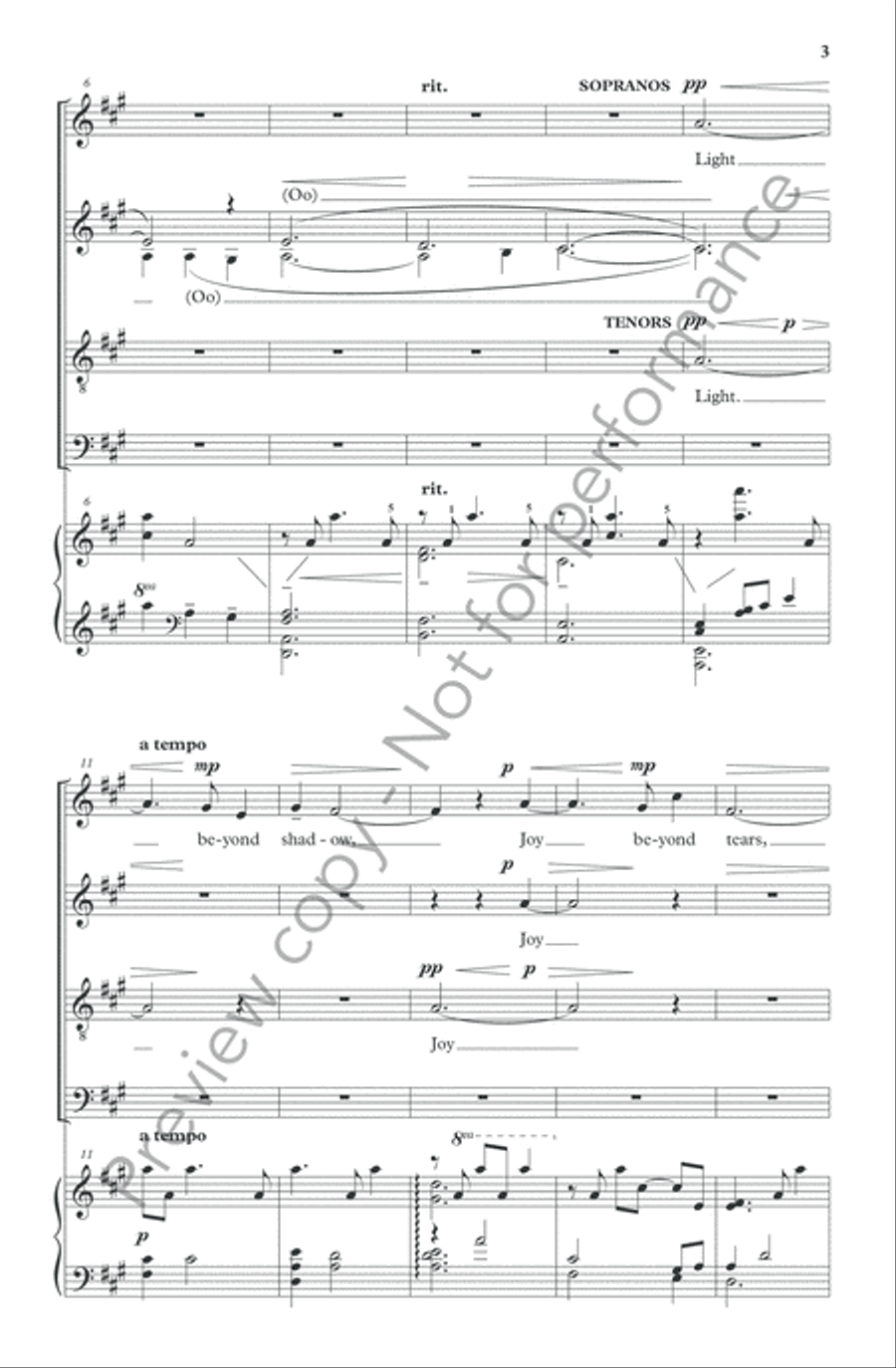 Light Beyond Shadow 4-Part scores gallery preview page 3