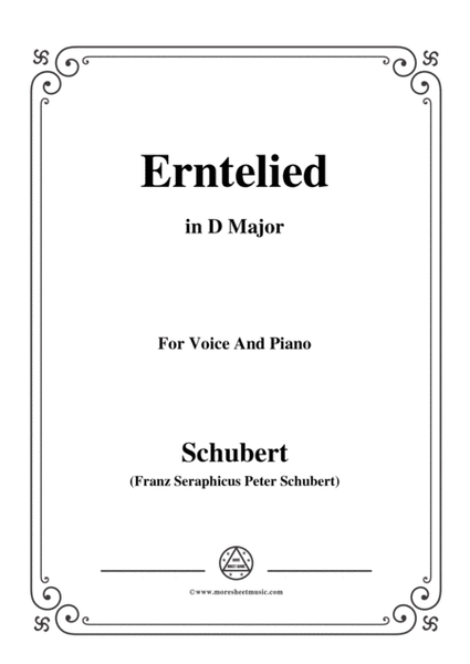 Schubert-Erntelied,in D Major,for Voice&Piano image number null