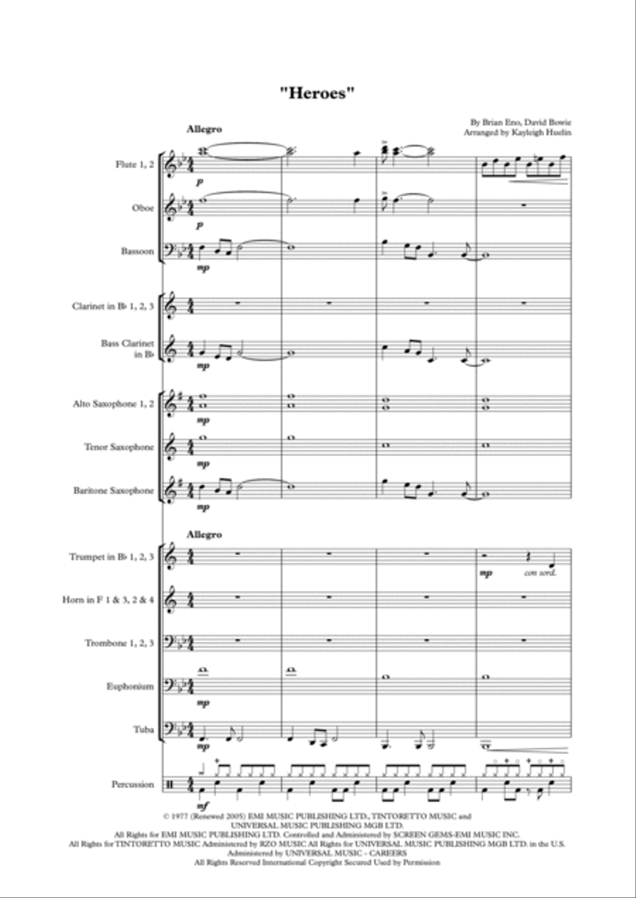 Heroes Concert Band scores gallery preview page 2