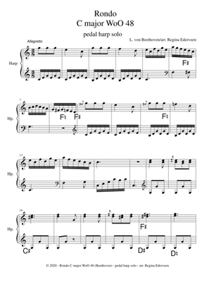 Rondo C major WoO 48 (Beethoven) - pedal harp solo
