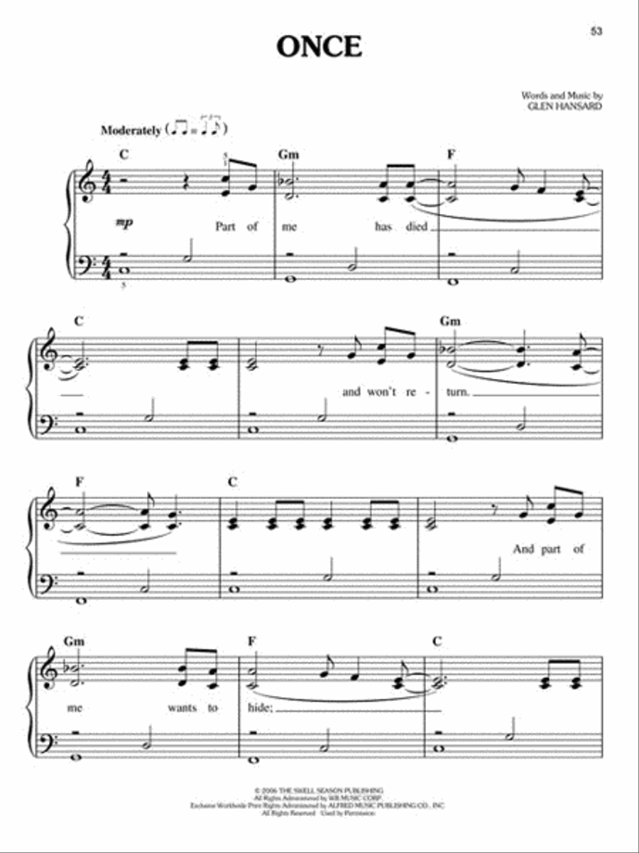 Once Easy Piano scores gallery preview page 4